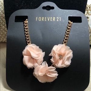 Chiffon flower statement necklace